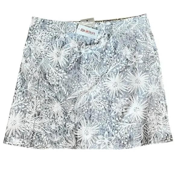 NWT RipSkirt Hawaii Wrap Skirt Eden Sand Gray Floral Length 2 Women's XL - Picture 9 of 9